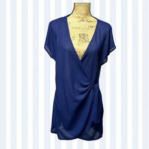 420 - BATHING SUIT COVER UP NAVY BLUE